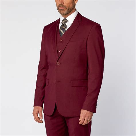 oxblood suits for men.